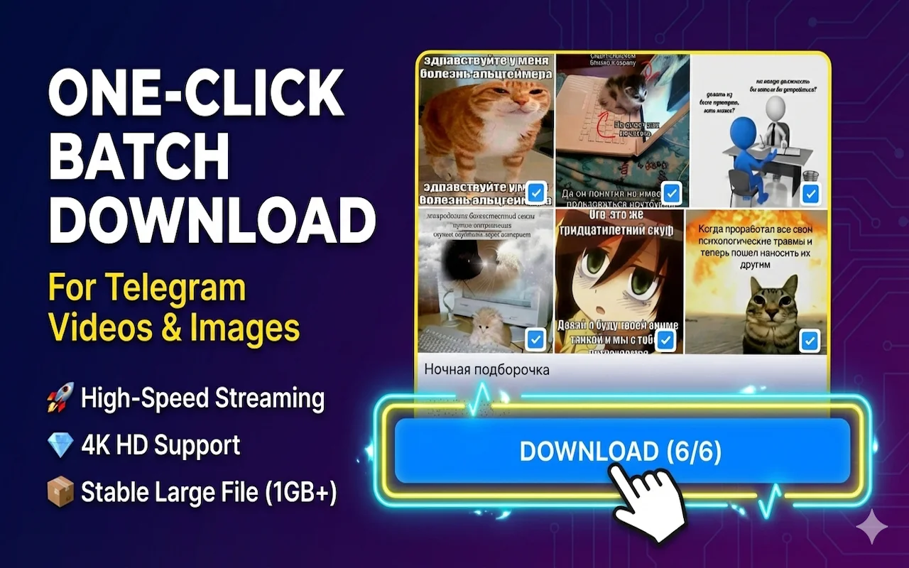 Telegram downloader extension preview